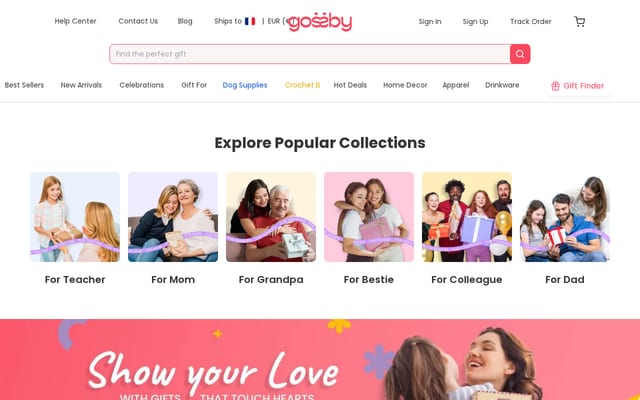 Screenshot of gossby.com