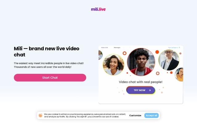 Screenshot of mili.live