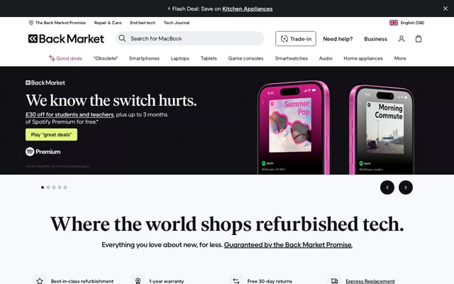 Screenshot of backmarket.co.uk