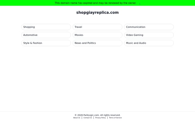 Screenshot of shopgiayreplica.com