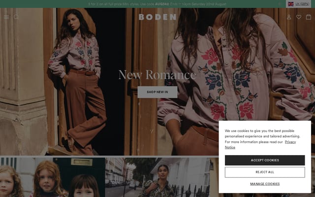 Screenshot of bodenpreview.co.uk