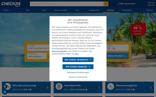 Screenshot of check24.net