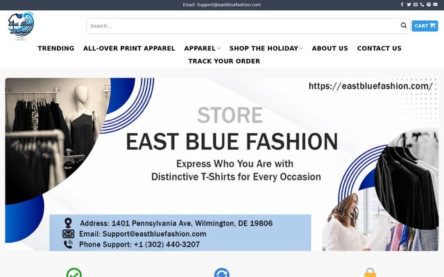 Screenshot of eastbluefashion.com