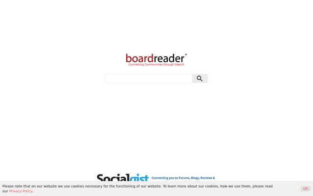 Screenshot of boardreader.com
