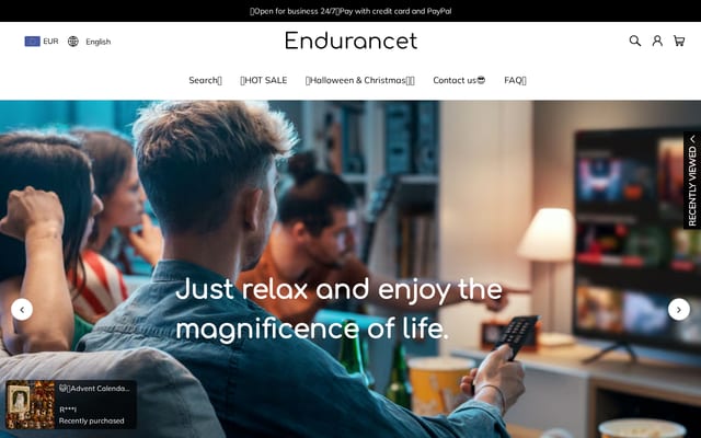 Screenshot of endurancet.com