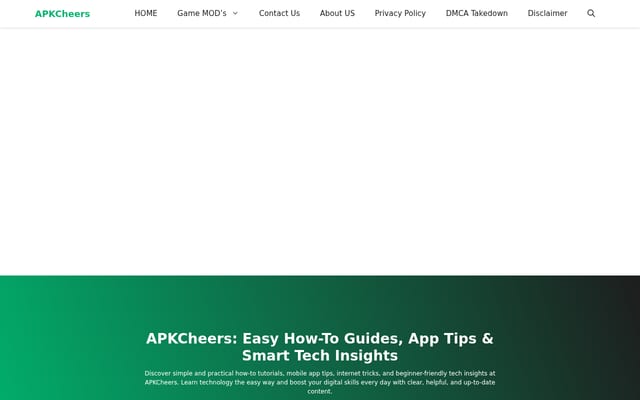 Screenshot of apkcheers.com