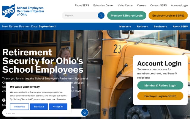 Screenshot of ohsers.org