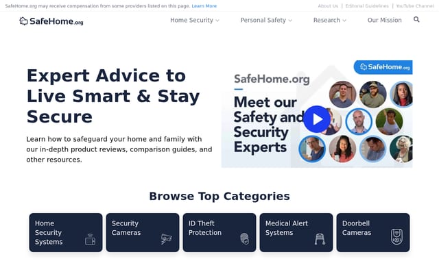 Screenshot of safehome.org