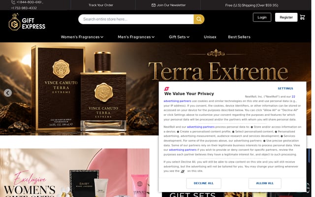 Screenshot of giftexpress.com