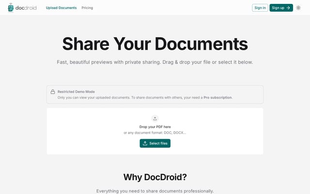 Screenshot of docdroid.net
