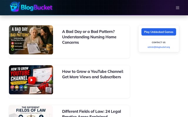Screenshot of blogbucket.org