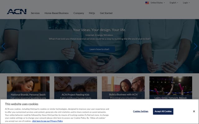 Screenshot of acninc.com