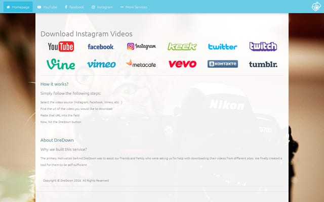 Screenshot of dredown.com