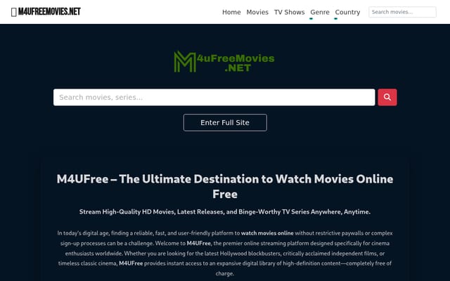 Screenshot of m4ufreemovies.net