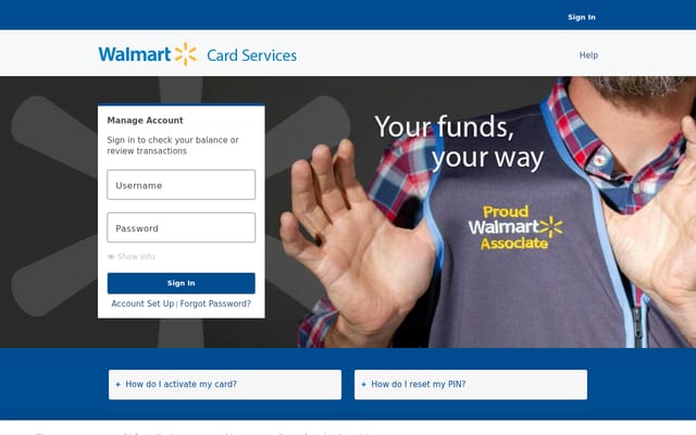 Screenshot of wmcardservices.com
