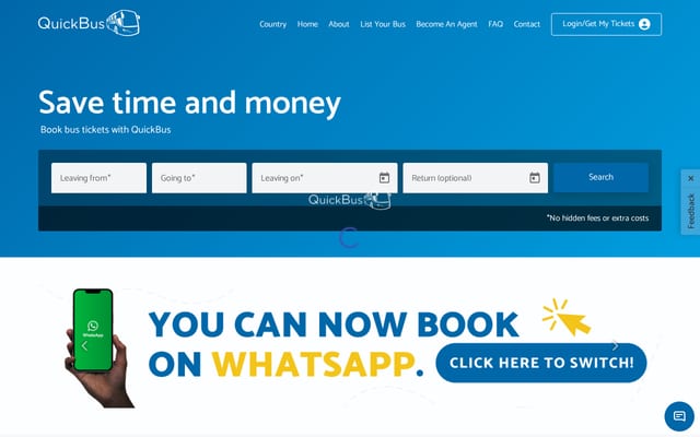 Screenshot of quickbus.com