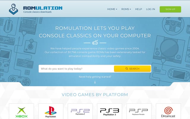 Screenshot of romulation.org