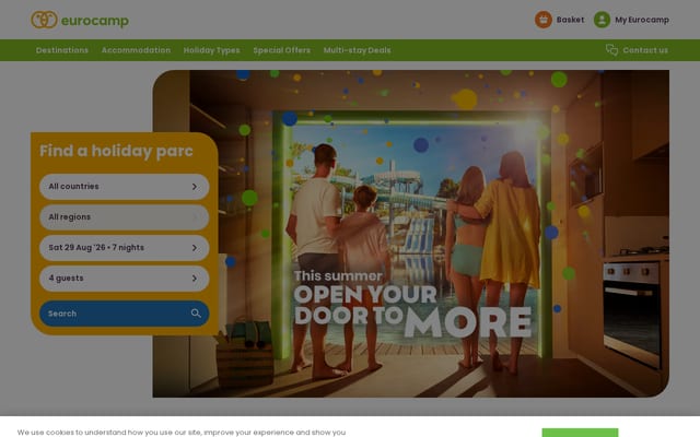 Screenshot of eurocamp.ie