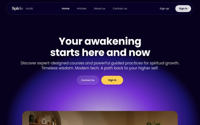 Screenshot of spiriohub.com