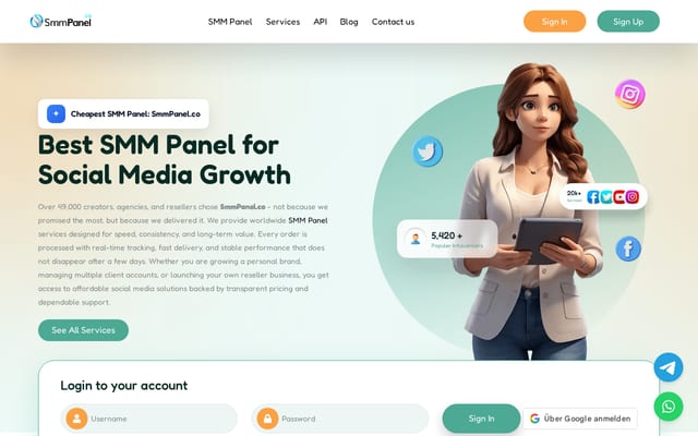 Screenshot of smmpanel.co