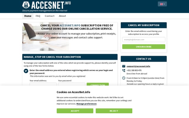 Screenshot of accesnet.info