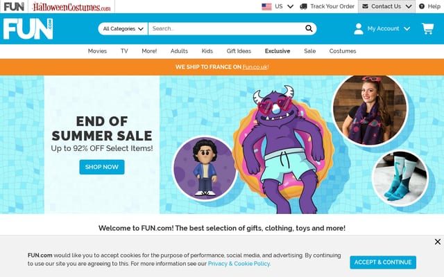 Screenshot of fun.com