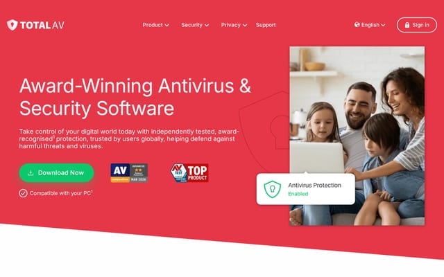 Screenshot of totalavpro.com