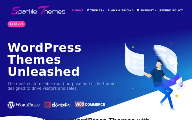 Screenshot of sparklewpthemes.com