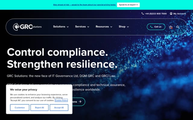 Screenshot of itgovernance.co.uk
