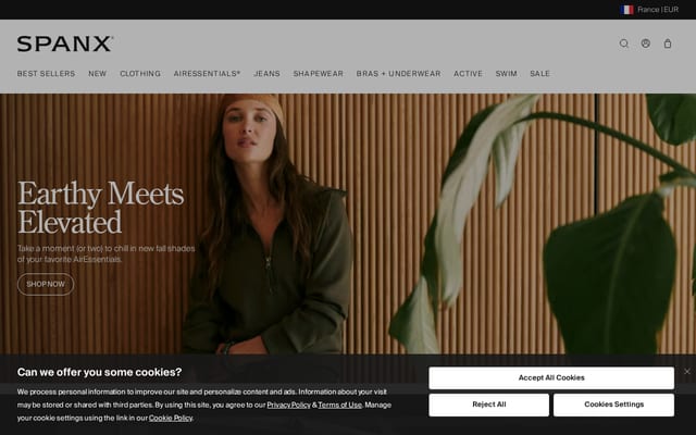 Screenshot of spanx.com