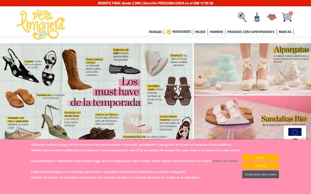 Screenshot of peralimonerashop.com