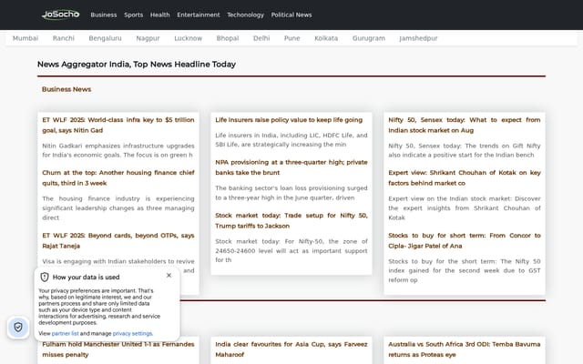 Screenshot of josocho.com