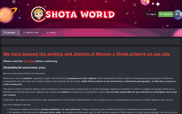 Screenshot of shotaworld.com