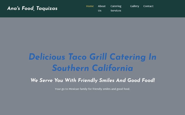 Screenshot of anasfoodtacos.com