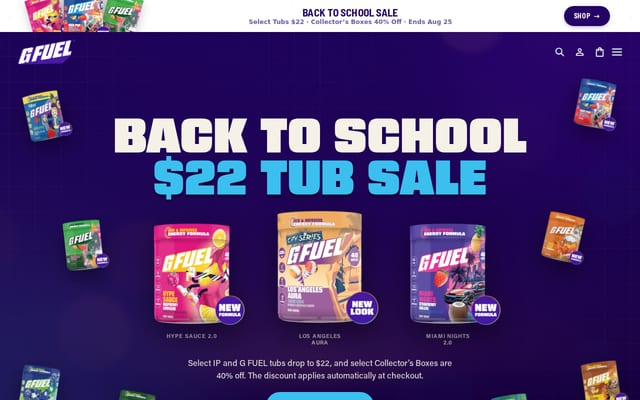 Screenshot of gfuel.com