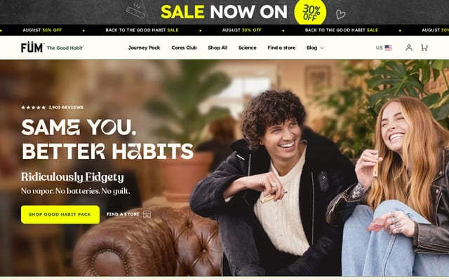 Screenshot of tryfum.com