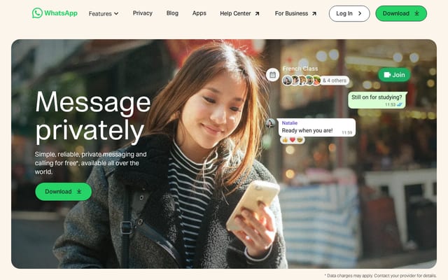Screenshot of whatsapp.com