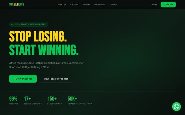 Screenshot of 9jabetking.com