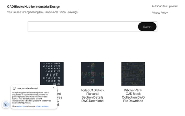 Screenshot of linecad.com