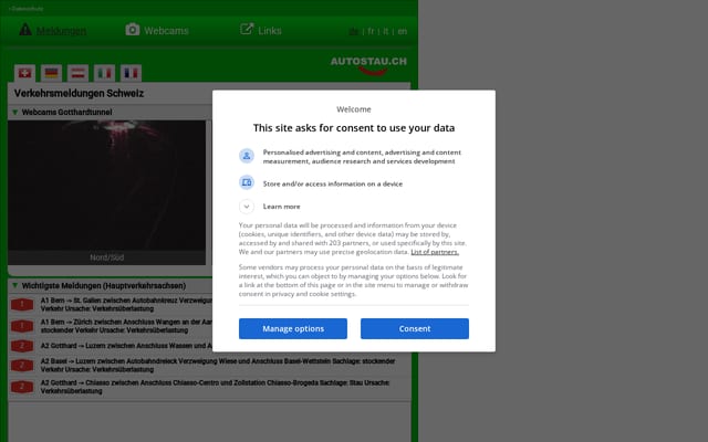 Screenshot of autostau.ch