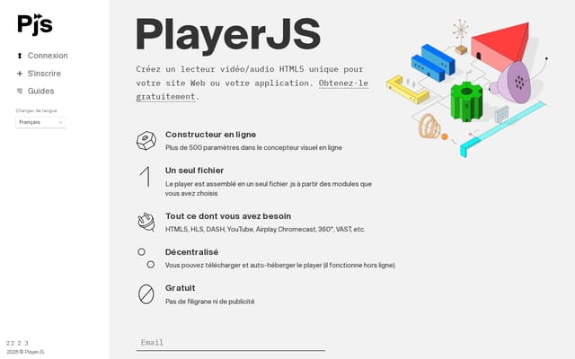 Screenshot of playerjs.com