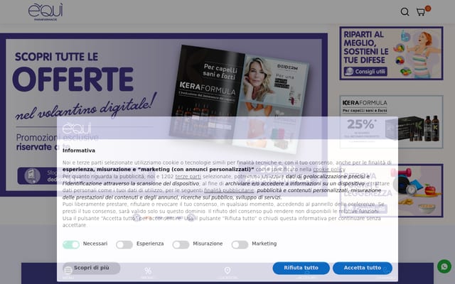Screenshot of equiparafarmacie.it