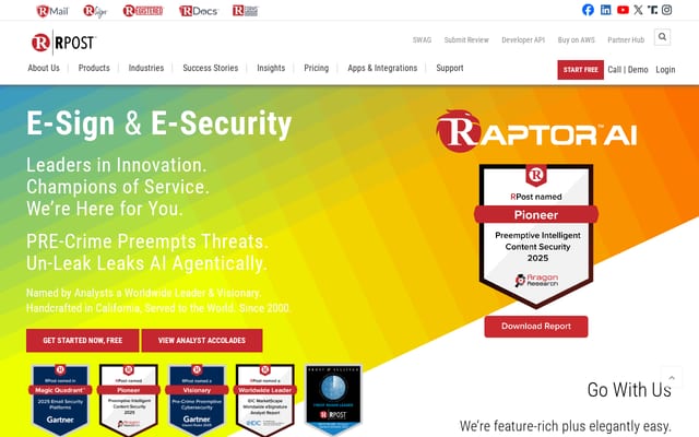 Screenshot of rpost.net
