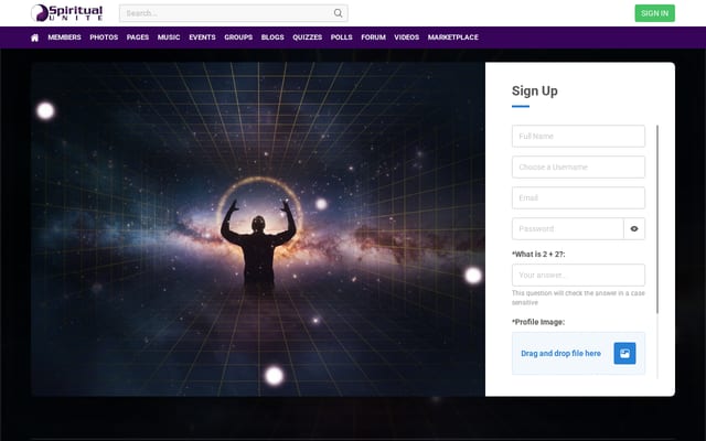 Screenshot of spiritualunite.com