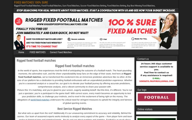 Screenshot of riggedfixedfootballmatches.com
