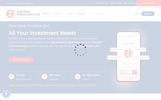 Screenshot of easternfin.com