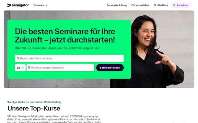 Screenshot of semigator.de