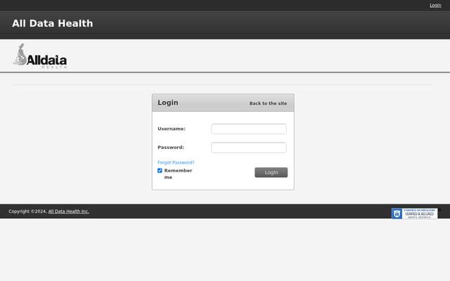 Screenshot of alldatahealth.com