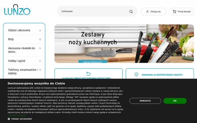Screenshot of lunzo.pl