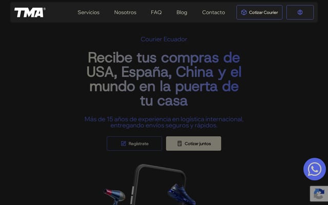 Screenshot of tmalogistics.com